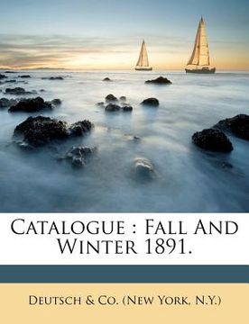 portada catalogue: fall and winter 1891. (en Inglés)