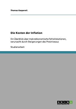 portada Die Kosten der Inflation (German Edition)