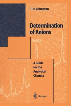 portada determination of anions: a guide for the analytical chemist (in English)