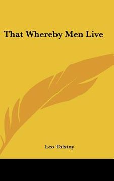 portada that whereby men live (in English)