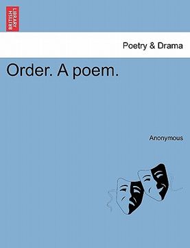 portada order. a poem. (in English)