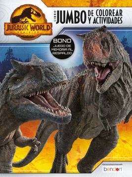 portada Jurassic World Dominion: Libro jumbo de colorear y actividades