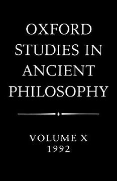 portada Oxford Studies in Ancient Philosophy: Volume x: 1992: 10 (in English)