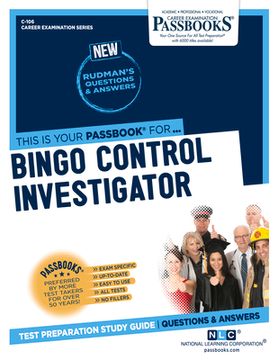 portada Bingo Control Investigator (C-106): Passbooks Study Guide Volume 106