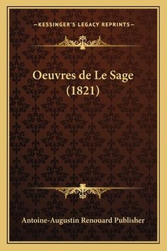 portada Oeuvres de Le Sage (1821) (in French)