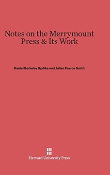 portada Notes on the Merrymount Press & its Work (in English)