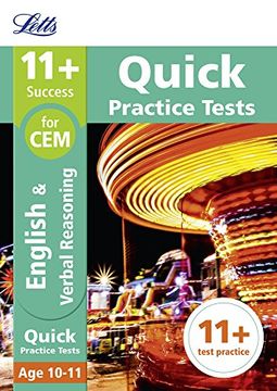 portada Letts 11+ Success - 11+ Verbal Reasoning Quick Practice Tests: For the Cem Tests: Age 10-11 (en Inglés)