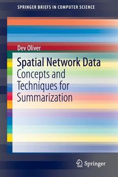 portada Spatial Network Data: Concepts and Techniques for Summarization (en Inglés)