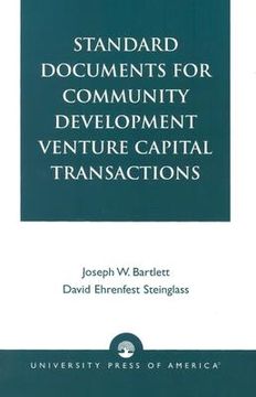 portada standard documents for community development venture capital transactions (en Inglés)