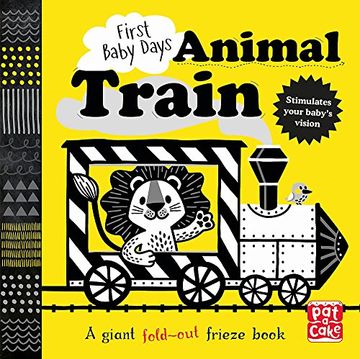 portada Animal Train: A high-contrast, fold-out board book (First Baby Days)