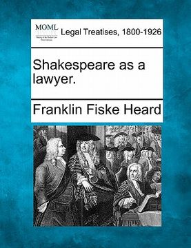 portada shakespeare as a lawyer. (in English)