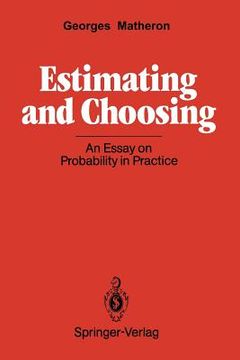 portada estimating and choosing: an essay on probability in practice (en Inglés)