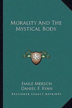 portada morality and the mystical body (en Inglés)