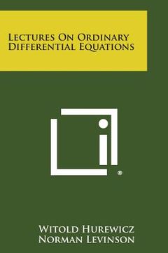 portada Lectures On Ordinary Differential Equations (en Inglés)