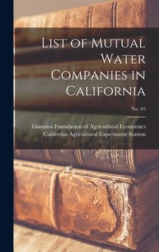 portada List of Mutual Water Companies in California; No. 65