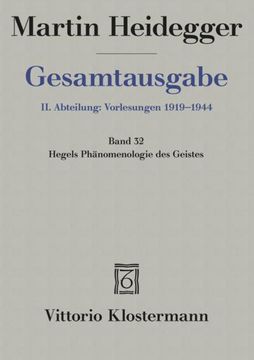 portada Martin Heidegger, Hegels Phanomenologie Des Geistes (Wintersemester 1930/31) (en Alemán)