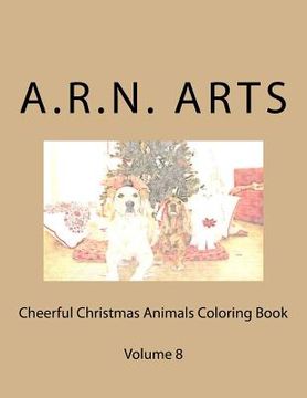 portada Cheerful Christmas Animals Coloring Book (en Inglés)