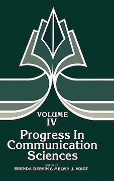 portada progress in communication sciences, volume 4 (en Inglés)