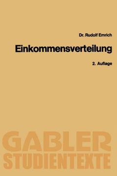 portada Theorie der Einkommensverteilung (Gabler-Studientexte)