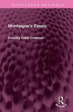 portada Montaigne'S 'Essais'(Routledge Revivals) (en Inglés)