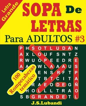 portada Sopa de Letras Para Adultos (in Spanish)