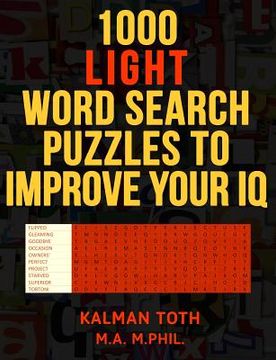 portada 1000 Light Word Search Puzzles to Improve Your IQ (en Inglés)