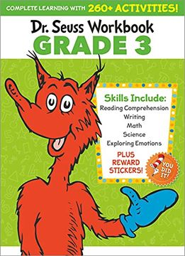 portada Dr. Seuss Workbook: Grade 3: 260+ fun Activities With Stickers and More! (Language Arts, Vocabulary, Spelling, Reading Comprehension, Writing, Math, Multiplication, Science, Sel) (Dr. Seuss Workbooks) (en Inglés)