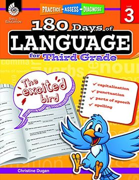 portada 180 Days of Language for Third Grade (180 Days of Practice) (en Inglés)