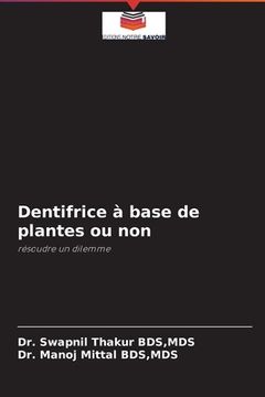 portada Dentifrice à base de plantes ou non (en Francés)