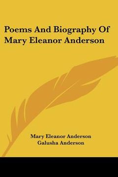 portada poems and biography of mary eleanor anderson (en Inglés)