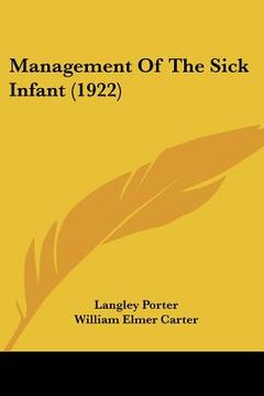 portada management of the sick infant (1922) (in English)