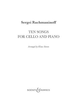 portada Rachmaninoff: Ten Songs for Cello and Piano (en Inglés)