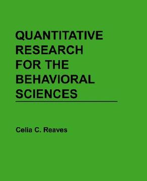 portada quantitative research for the behavioral sciences (en Inglés)