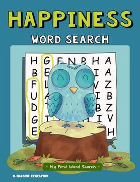 portada Happiness Word Search - My First Word Search: Word Search Puzzle for Kids Ages 4 - 6 Years