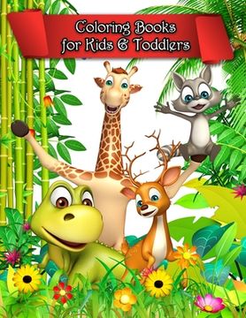 portada Coloring Books for Kids & Toddlers: Awesome 100+ Coloring Animals, Birds, Mandalas, Butterflies, Flowers, Paisley Patterns, Garden Designs, and Amazin (en Inglés)