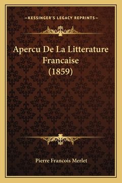 portada Apercu De La Litterature Francaise (1859) (en Francés)