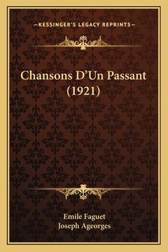 portada Chansons D'Un Passant (1921) (en Francés)