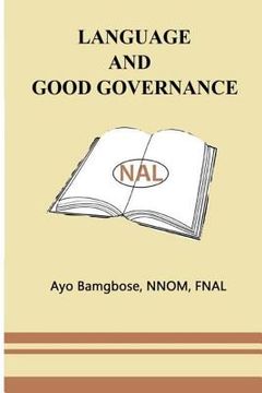 portada Language And Good Governance (en Inglés)