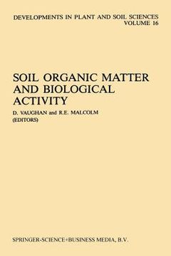 portada Soil Organic Matter and Biological Activity (en Inglés)