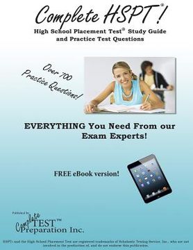 portada Complete HSPT: High School Placement Test Study Guide & Practice Test Question