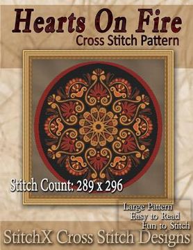 portada Hearts on Fire Cross Stitch Pattern (en Inglés)