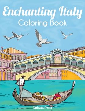 portada Enchanting Italy Coloring Book (en Inglés)