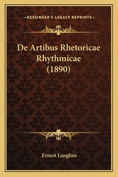 portada De Artibus Rhetoricae Rhythmicae (1890) (in Latin)
