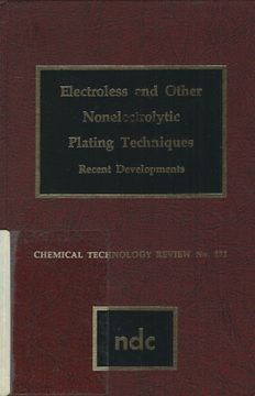 portada Electroless and Other Nonelectrolytic Plating Techniques: Recent Developments (in English)
