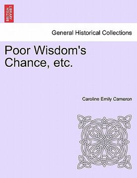 portada poor wisdom's chance, etc. (en Inglés)