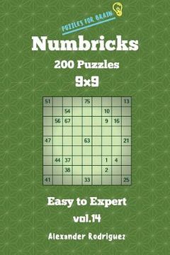 portada Puzzles for Brain Numbricks - 200 Easy to Expert Puzzles 9x9 vol. 14 (en Inglés)