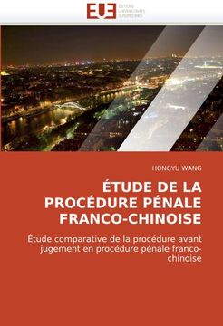 portada Etude de La Procedure Penale Franco-Chinoise