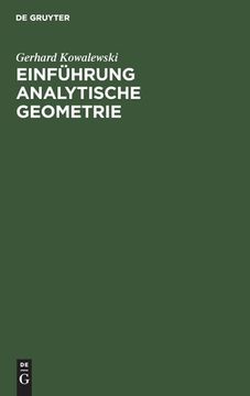 portada Einfã Â¼Hrung Analytische Geometrie (German Edition) [Hardcover ] (en Alemán)