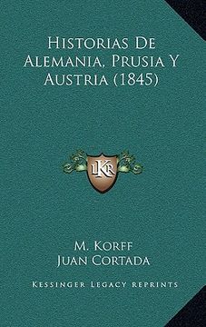 portada Historias de Alemania, Prusia y Austria (1845)