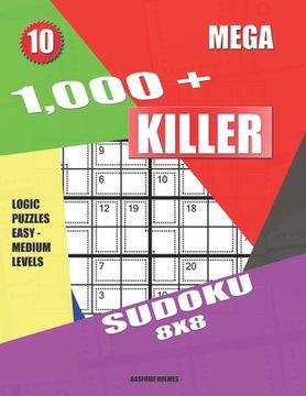 portada 1,000 + Mega sudoku killer 8x8: Logic puzzles easy - medium levels (en Inglés)